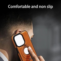 GSCASE Étui de téléphone portable en cuir personnalisé en gros, de qualité supérieure, avec béquille magnétique pour iPhone 15 16 Pro Max, étui en cuir de luxe