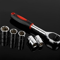 Jeu de 26 embouts de tournevis à cliquet, douilles hexagonales, clé à douille, kit d'outils à main