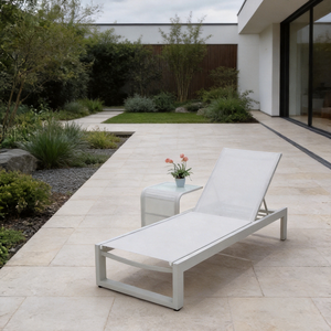 Chaise longue d'extérieur pliable en aluminium, moderne et minimaliste, pour hôtel, plage, jardin, <span class=keywords><strong>terrasse</strong></span> - Product Image 3