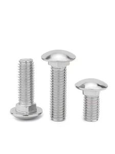 مسامير وصواميل حديدية مجلفنة مطلية بالزنك برأس دائري وعنق مربع M4-M16 للاستخدام الصناعي - Product Image 5