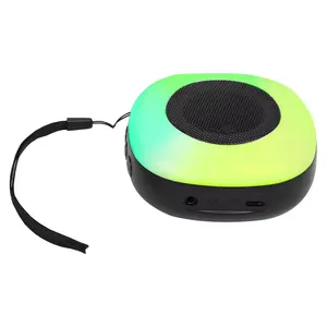 Cheap Colorful RGB Light Portable Speakers with Hanging Strap Music Player Box Wireless BT Mini Speaker