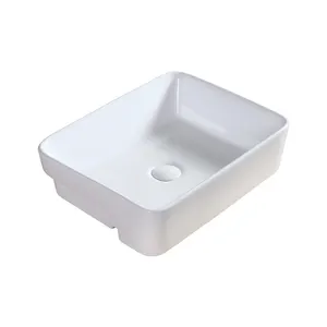 Wholesale Western Small Size Half Hung Basin Household White Hand Wash Basin Drop In Bathroom Sink