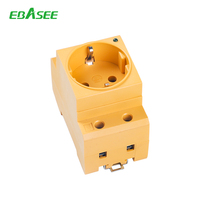 Prise électrique sur rail DIN, prise britannique, style allemand/européen, norme EBSA3, prises modulaires et interrupteurs électriques