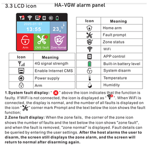 Sistema de Alarma Antirrobo para el Hogar WIFI GSM 4G HA-VGW 433MHz 868MHz Compatible con Francés e Inglés, Alarma DIY para Protección y Seguridad del Hogar - Product Image 3