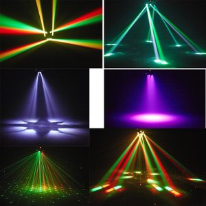 Luz LED de haz de 6 brazos multiefecto y cabezal móvil láser de 150W RGBW con control DMX512 para escenarios profesionales y discotecas - Product Image 5
