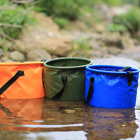 Tragbarer 5L/10L/20L PVC Outdoor Runder Faltbarer Eimer Reise Erweiterbarer Auto-Wassertank für Camping Wandern Picknick