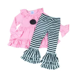 Bebê roupas de inverno meninas 3 para 4 anos roupas boutique de roupas miúdo idade 8 anos vestido plissado preto sino calças meninas roupas