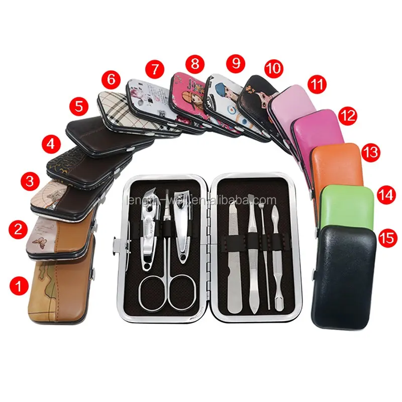 Original factory competitive price stainless steel 8pcs tools nail clipper manicure pedicure set tools