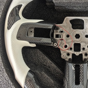 Volant en fibre de carbone en forme de D pour <span class=keywords><strong>Ford</strong></span> <span class=keywords><strong>Mustang</strong></span> GT/GT350/GT350R 2015-2017, volant de voiture à LED - Product Image 2