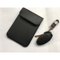 Tas Penghalang Sinyal RFID Kunci Mobil, Tas Faraday, Kantung Kunci Mobil Antimaling dengan Gantungan Baja Tahan Karat