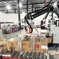 Palettiseur collaboratif 30 kg, bras robotisé cobot à 6 axes, empilage automatique pour bouteilles d'eau, cartons et caisses dans les usines de boissons