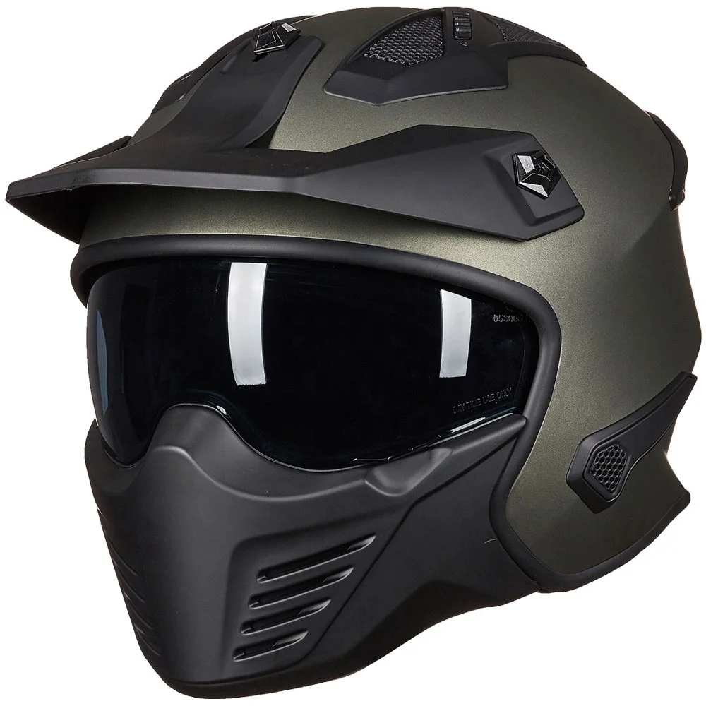 ILMオープンフェイスオートバイ3/4ハーフヘルメットDOTモデル