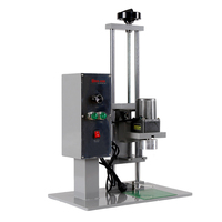 Machine de capsulage pneumatique DDX-450 à visser sur table pour emballages de boissons et alimentaires, actionnée par pompe, pour emballages en bois