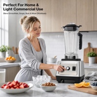 Mixeur Commercial Professionnel 1400W (2200W de crête) avec Bol en PC Incassable de 2L, Lames en Acier Inoxydable à 6 Lames et Vitesse Réglable