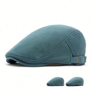 หมวกแบนสีทึบสำหรับฤดูใบไม้ผลิใหม่หมวกไอวี่แถบยางยืดและหัวเข็มขัดแบบวินเทจหมวกไอวี่มีจำหน่าย - Product Image 3