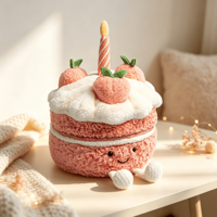 Peluche Lapin Mignon Tenant un Gâteau d'Anniversaire 31cm-50cm, Jouet en Peluche Super Doux pour Adolescents et Adultes, Cadeau, Décoration de Chambre