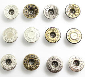 Biểu Tượng Tùy Chỉnh 17Mm Jean Nút Phong Cách Mới Đơn Giản Antique Brass Thép Không Gỉ Denim Đinh Tán Có Thể Giặt Mạ Kim Loại Cho Hàng May Mặc - Product Image 2