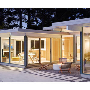 أبواب منزلقة مخصصة من الألومنيوم عازلة للصوت وكفاءة الطاقة مع زجاج مقسى للفناء والأبواب المنزلقة للاستخدام الداخلي - Product Image 3