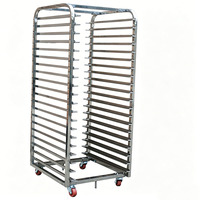 Chariot de boulangerie en acier inoxydable pour fours rotatifs de refroidissement, chariots à plateaux multi-niveaux pour pains et brioches