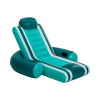 Chaises longues gonflables pour piscine, personnalisées en usine, chaises longues gonflables pour la plage avec porte-gobelets et dossiers