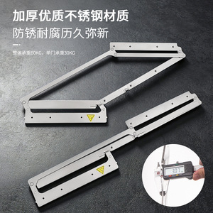 Stainless Steel <b>180</b> <b>Degree</b> Folding Door <b>Hinge</b> For Indoor Sliding Doors 38-42mm Panel Thickness 700-900mm Width Pair Set - Product Image 1