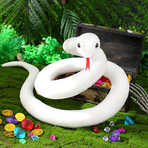 8721 Peluche de <span class=keywords><strong>Serpiente</strong></span> <span class=keywords><strong>Blanca</strong></span> Gigante, Juguetes de Peluche Realistas en 3D, Regalos de Halloween Personalizados OEM, Peluche de Animal de Dibujos Animados para Niños y Niñas - Product Image 4