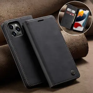 Étui de téléphone en cuir pour iPhone 15 15 pro max-Style portefeuille à rabat-Plusieurs couleurs et tailles disponibles