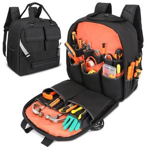 Bolsa de herramientas personalizada tipo mochila multifunción de gran capacidad (200 lb) para reparaciones en el hogar y uso de electricistas - Product Image 1
