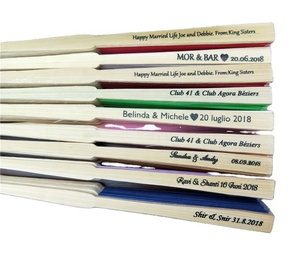 Cadeau promotionnel Ventilateur à main pliable portable Ventilateur à main en papier bambou avec logo imprimé personnalisé - Product Image 4