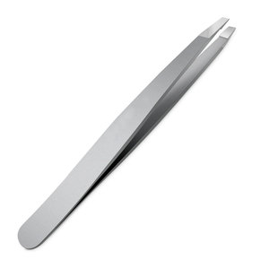 Reusable High Quality Eyebrow Tweezers Stainless Steel Beauty Instruments Slanted Tip Lightweight Durable Eyebrow Tweezers - Product Image 1