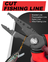 Pince de pêche multifonctionnelle en acier inoxydable de 19 cm, durable et étanche, pour dégorger les hameçons et couper les lignes, vente en gros d'usine, pour l'extérieur