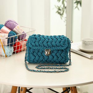 थोक नवीनतम डिजाइन बैग कपड़ा लाइन Crochet महिलाओं के कंधे बैग दूत बैग हस्तनिर्मित हैंडबैग - Product Image 6