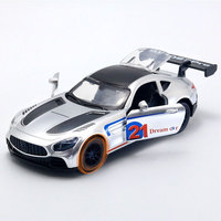 Modelo de Coche de Policía de Aleación 1:36 con Retroceso y Puertas que se Abren, Coche de Juguete de Metal Fundido a Presión para Niños Mayores de 5 Años (4 Colores)