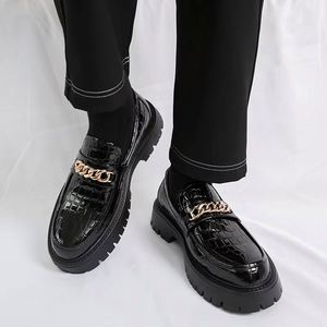 Zapatos de Cuero Formales de Negocios para Hombre, Estilo 2025, Talla Grande, Suela Gruesa, Aumentan la Estatura, Sin Cordones - Product Image 4