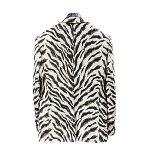 Mindestbestellmenge: 1 Stück |   Anpassbar: Handgefertigter Herren-<span class=keywords><strong>Blazer</strong></span> mit Zebramuster, Reverskragen, modische Freizeitkleidung für Partys und Streetwear - Product Image 6