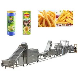 100 kg/h/200kg/h500kg/h patatine fritte completamente automatiche che fanno le patatine fritte a macchina