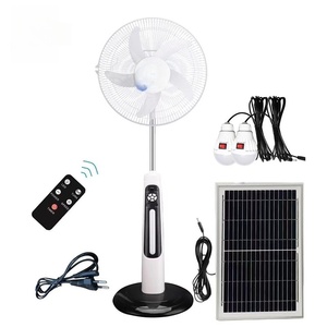 16-Inch Solar LED Light Stand <b>Fan</b> With 9 High-Speed Battery Operation <b>Remote</b> <b>Control</b> Rechargeable Standing <b>Fan</b> WYfs05 Rechargeab - Product Image 1