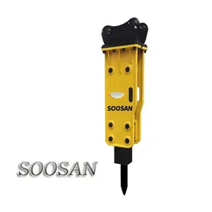 SOOSAN SB20 건설 기계 철거 작업 굴삭기 유압 차단기 해머