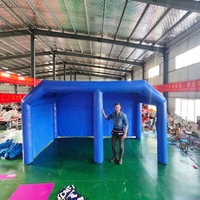 Tente de réception gonflable Noco, forme dôme bleue, résistante aux UV, pour team building, événements, location, usine