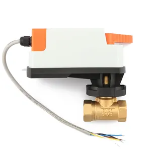 Electric valve with analog electric actuator ball valve with DN20 DN25 two-way electric brass