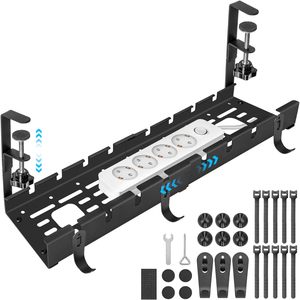 Bureau de service de câble extensible sans perçage Organisateur de câble rétractable 28.5-55 cm pour organisateur de lieu de travail - Product Image 2