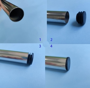 Tappo a tubo tondo di dimensioni miste personalizzate, tappi in plastica tonda nera, tappo con inserto scorrevole per sedia sgabello da tavolo gamba, tubo - Product Image 5