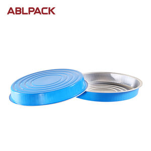 ABLPACK Kunafa 580ml Durable impreso papel <span class=keywords><strong>de</strong></span> aluminio restaurante para llevar contenedor Mesa bandeja Pie Pizza sartenes con tapas <span class=keywords><strong>de</strong></span> plástico - Product Image 3