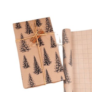 Christmas Gift Wrapping Paper Large Size Double Sided Kraft Paper For Gift Craft Packaging - Product Image 3