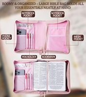 Sac de transport pour Bible en cuir PU isolé, de haute qualité, décontracté et simple, avec fermeture éclair, étui de protection pour usage extérieur - Étui seul