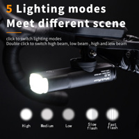 Lampe frontale personnalisée pour vélo 2000LM, autonomie 13H, rechargeable Type-C, 5 modes, étanche, LED, pour camping, pêche, course à pied