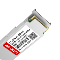 Transceiver Optik QSFP+ 40G SWDM4 Berbasis VCSEL, Transmitter Duplex LC OM4 350m 850nm Fiber Optik