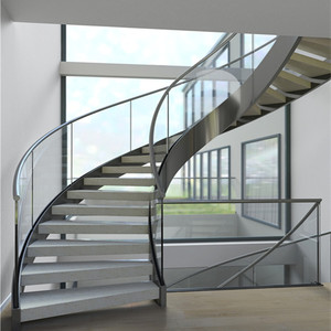 Projet de maison d'<span class=keywords><strong>escalier</strong></span> incurvé Escaliers à seconde main <span class=keywords><strong>Escalier</strong></span> extérieur droit en acier - Product Image 5