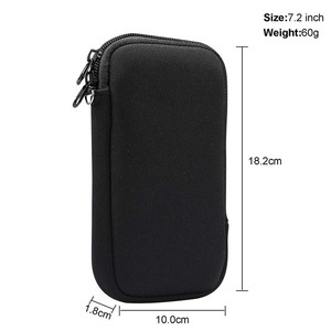 Biểu Tượng Tùy Chỉnh Dây Kéo Phổ Neoprene Di Động Điện Thoại Di Động Tay Áo Túi Tai Nghe Điện Thoại Di Động Pouch Trường Hợp Với Crossbody Cổ Dây Đeo - Product Image 6