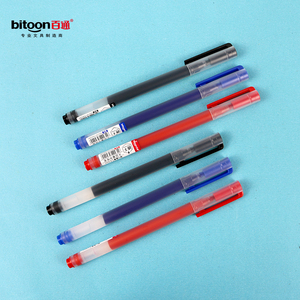 स्कूल/हस्ताक्षर के लिए प्लास्टिक से निर्मित कस्टम तेल नीले काले और लाल स्याही में स्थापित थोक सर्वश्रेष्ठ आरामदायक 0.5 मिमी जेल पेन सेट - Product Image 5